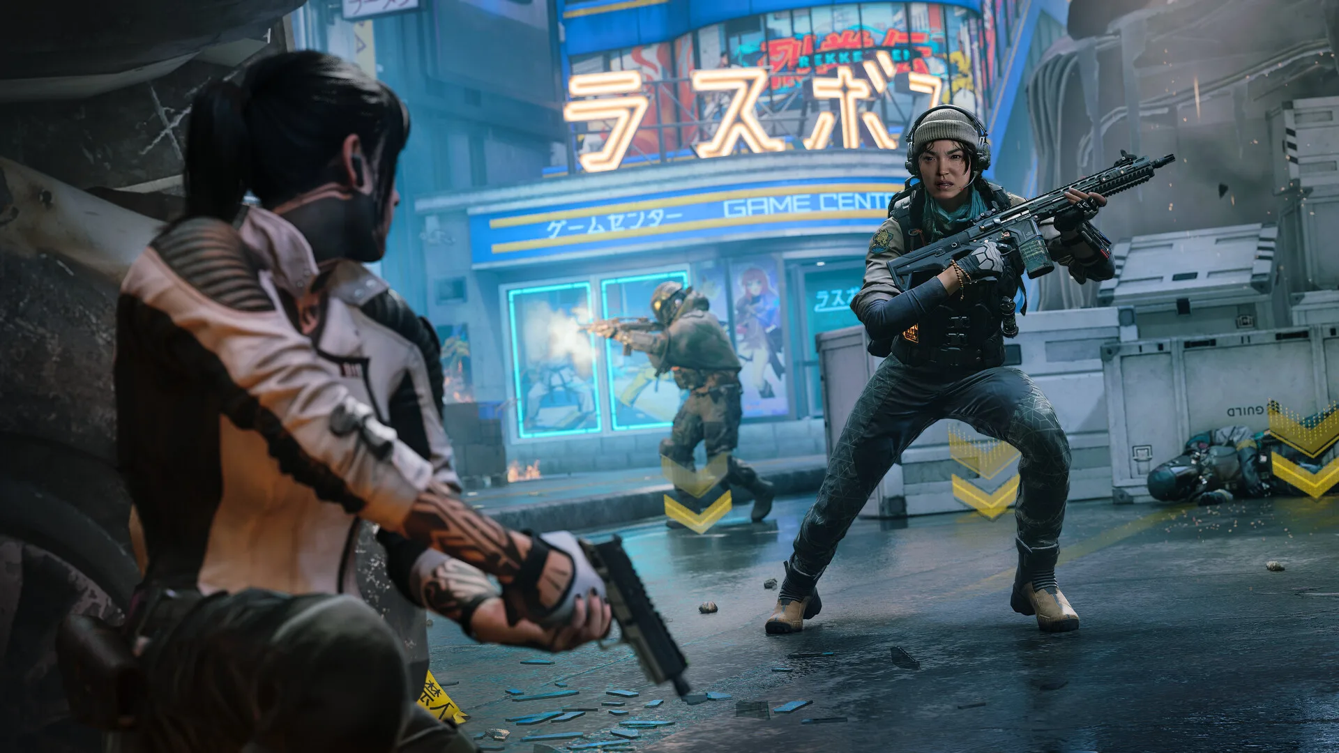 Official multiplayer screenshot from Black Ops 7's Hardpoint mode, via the game's Steam store page.