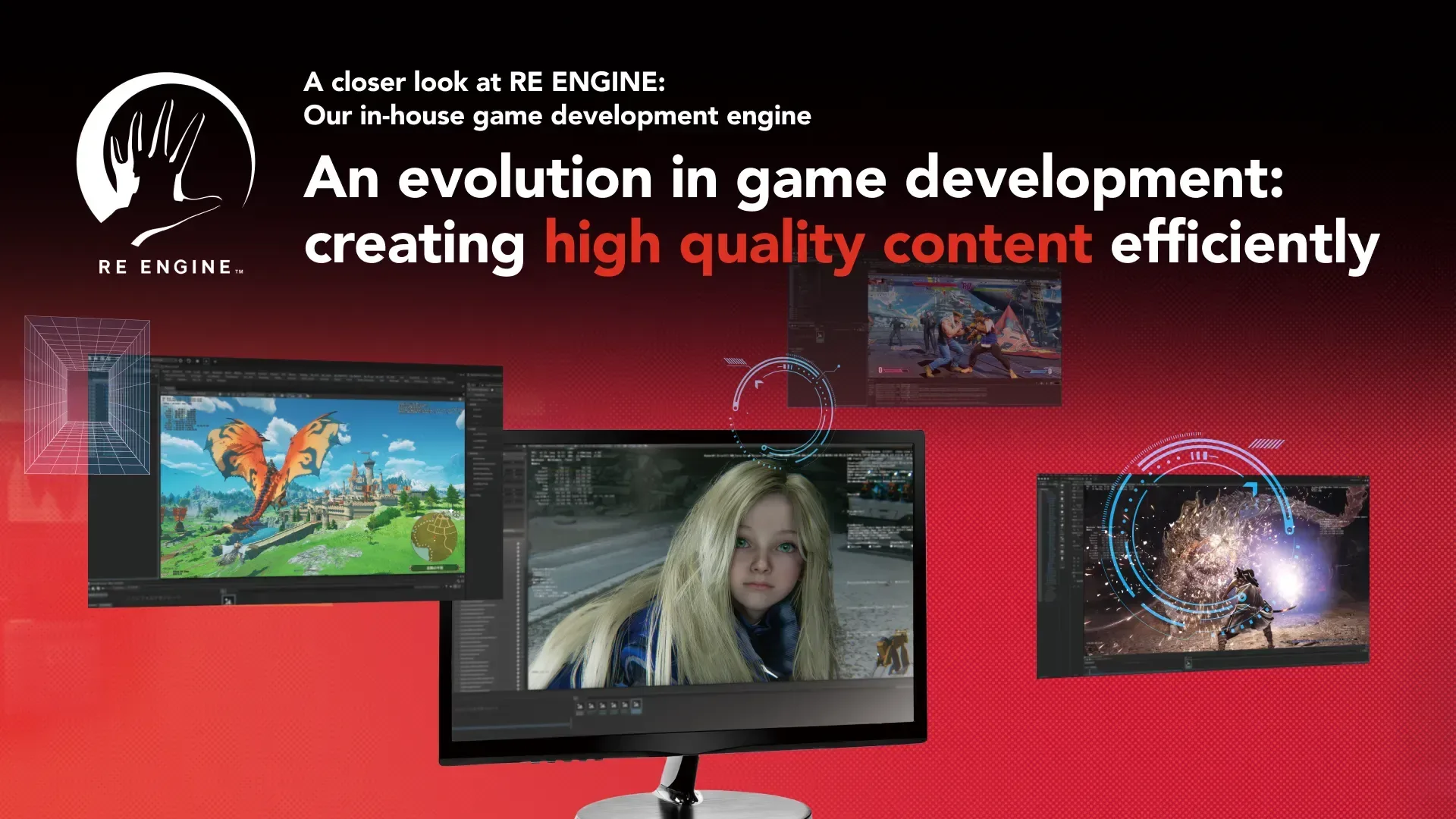 Official RE Engine key visual from Capcom's 2025 Integrated Report, via Capcom's corporate investor relations site.