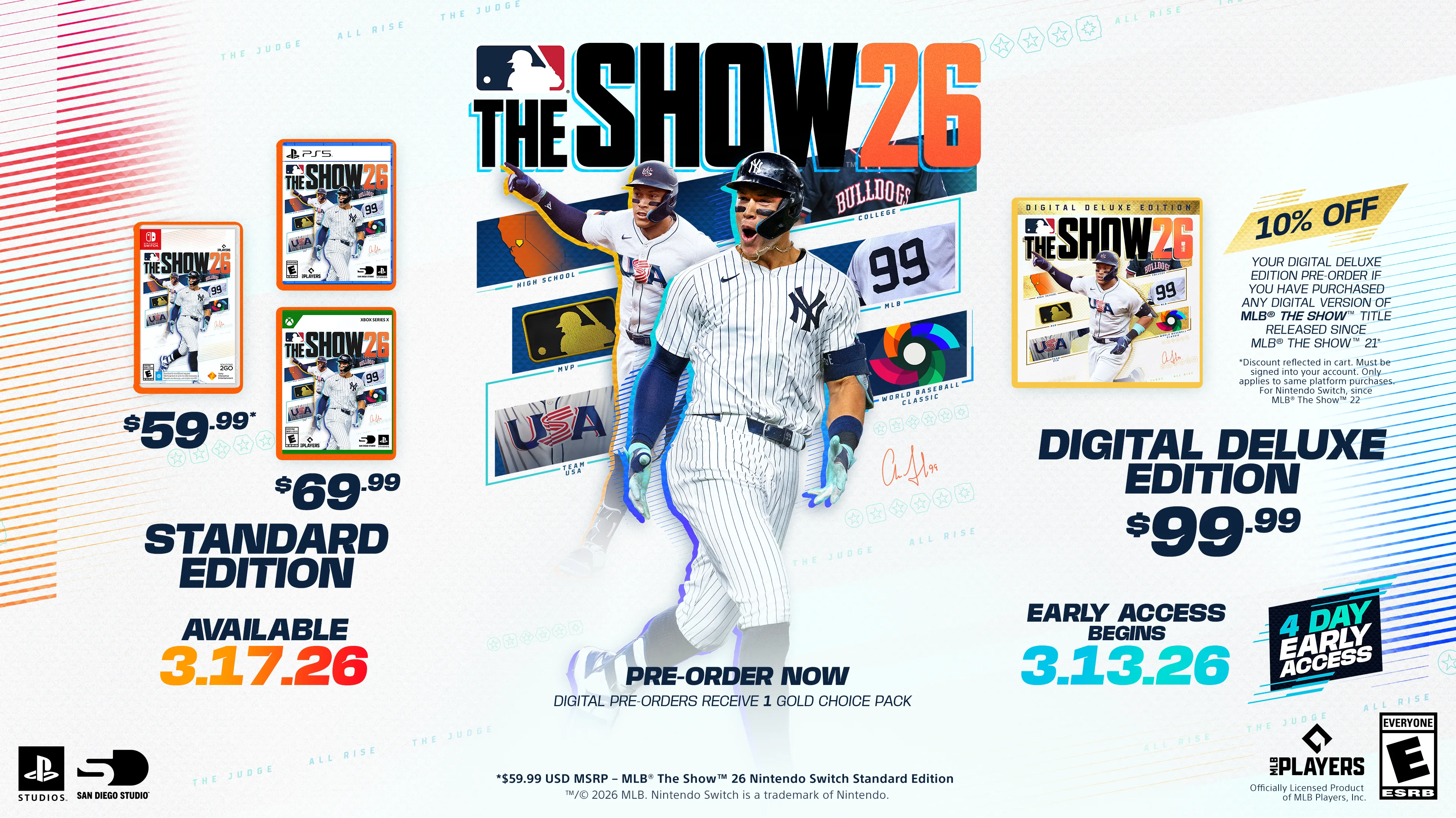 Official MLB The Show 26 key art via Sony San Diego Studio's theshow.com press coverage.