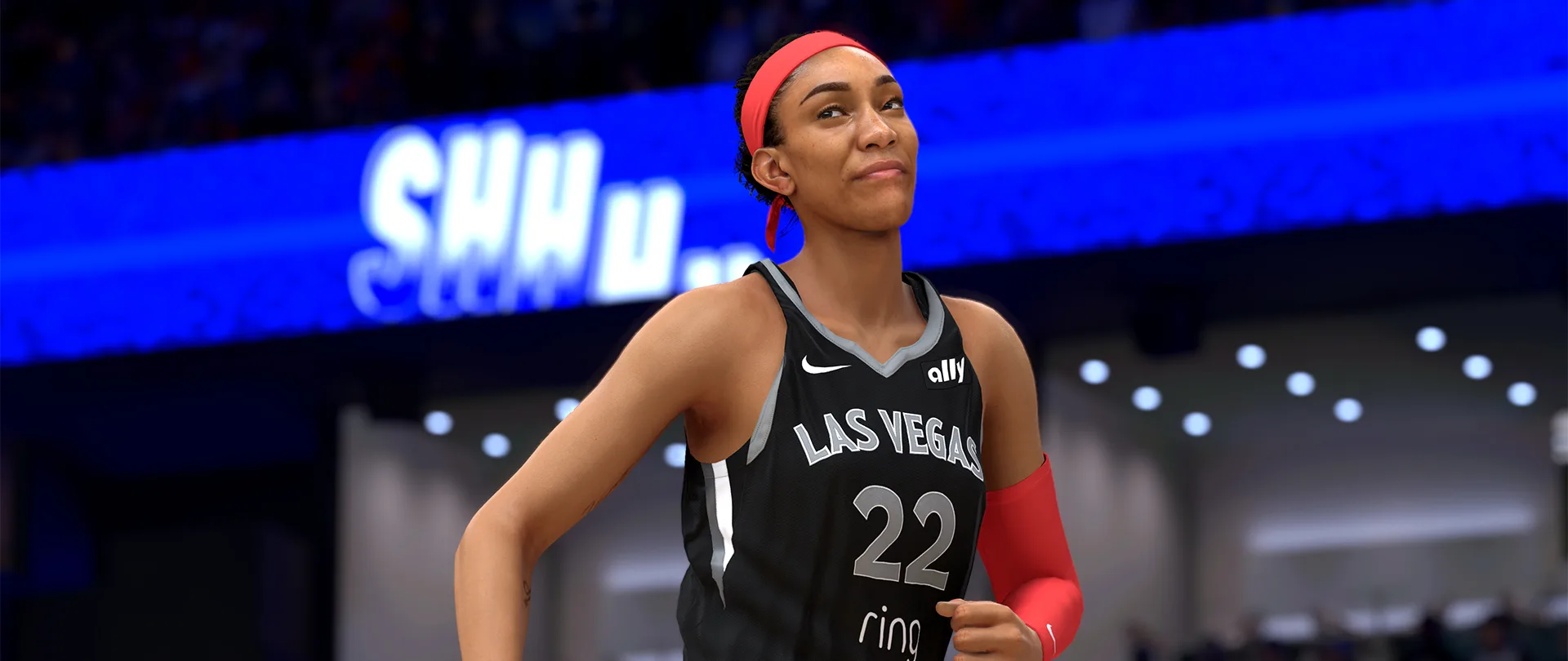 Official NBA 2K25 in-game screenshot featuring A'ja Wilson, via 2K Games' newsroom press kit.
